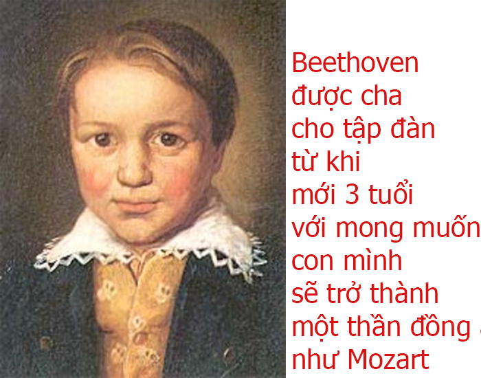 beethoven-2 beethoven được cha cho học đàn từ khi mới 3 tuổi