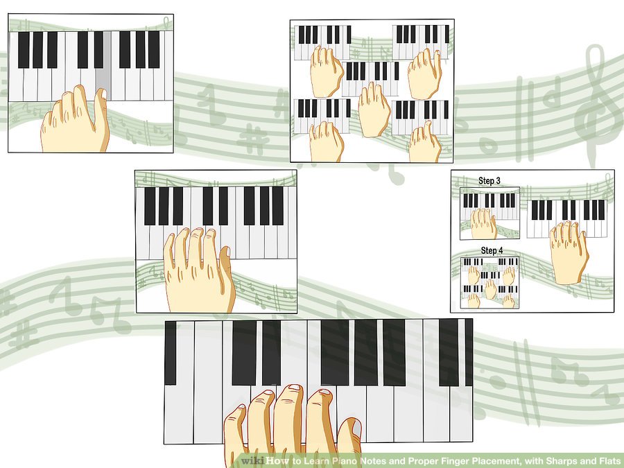 Lặp lại từ bước 2 đến bước 5 với bàn tay trái khi chơi Piano