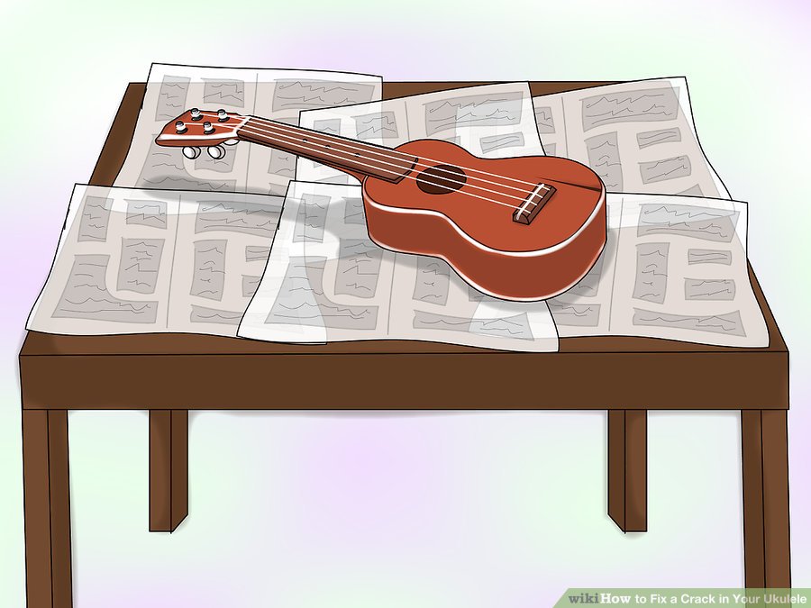 Đặt cây đàn ukulele của bạn lên mặt bàn