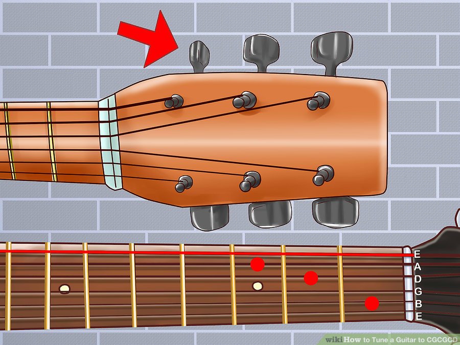 Điều chỉnh Bass E, dây dày nhất