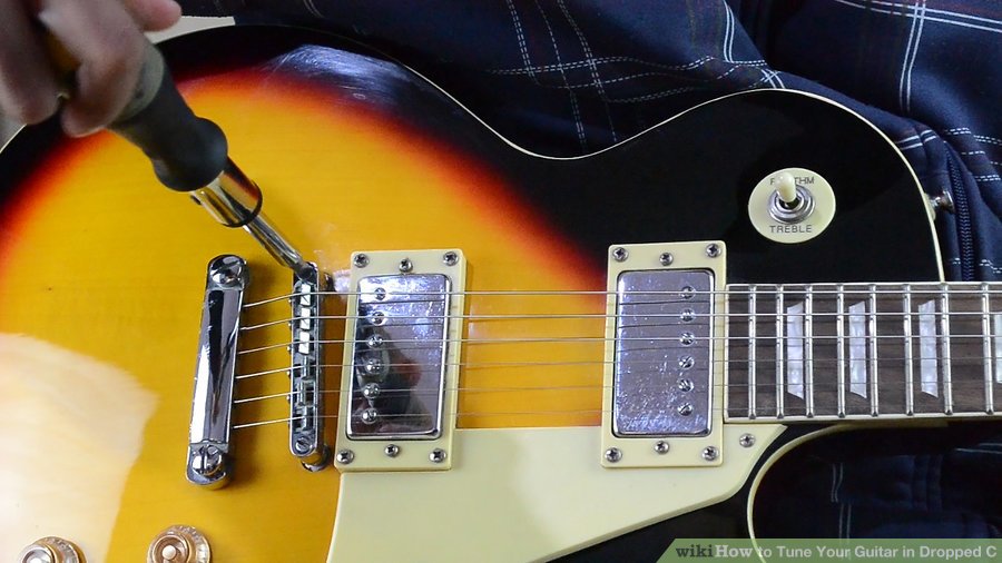 Điều chỉnh ngựa đàn Guitar về Drop C