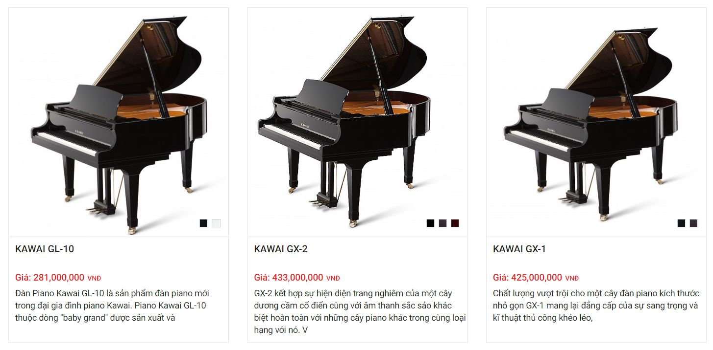 Giá của đàn Piano Kawai tương đối cao