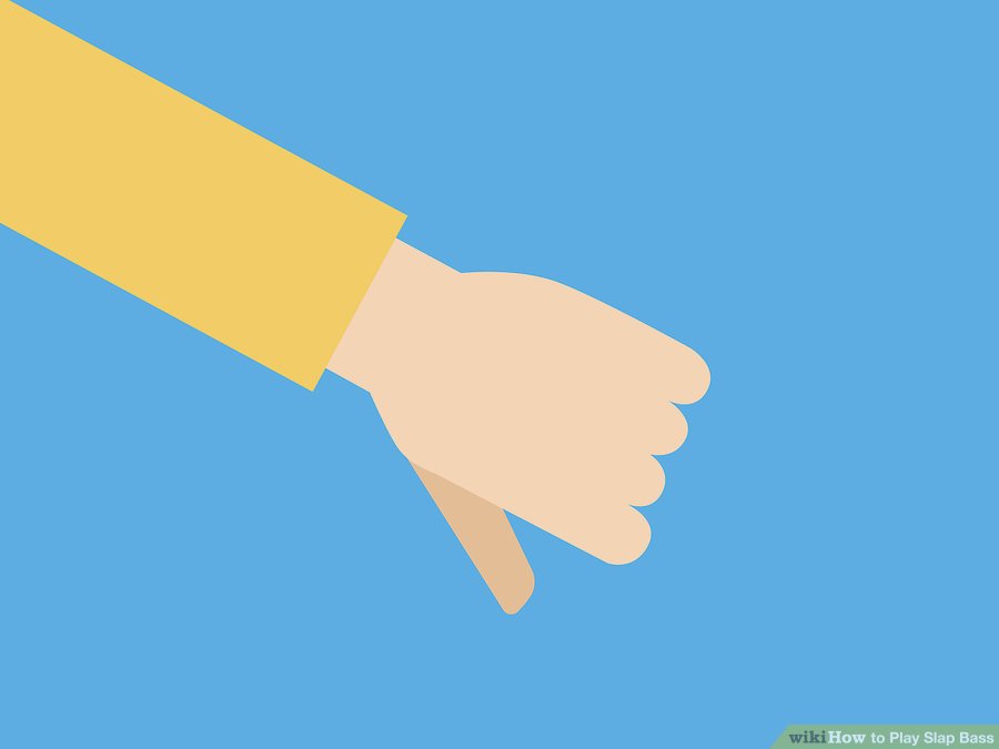 Hãy giữ ngón tay thoải mái khi chơi Slap Bass Guitar