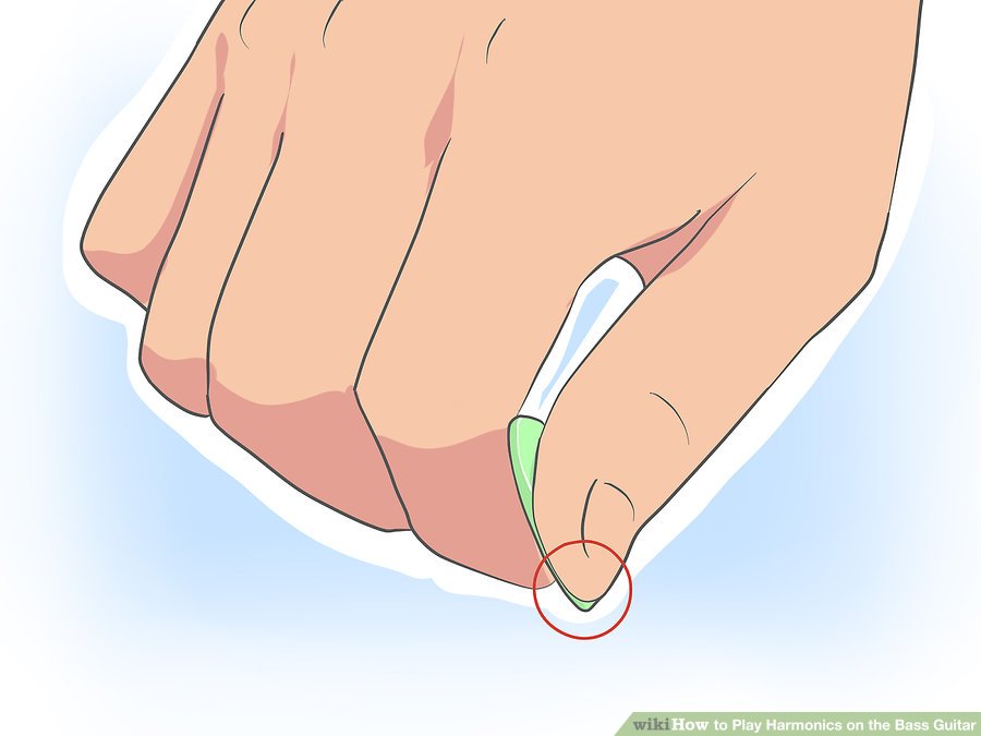 Tạo âm Harmonic với Pick (miếng gảy đàn)