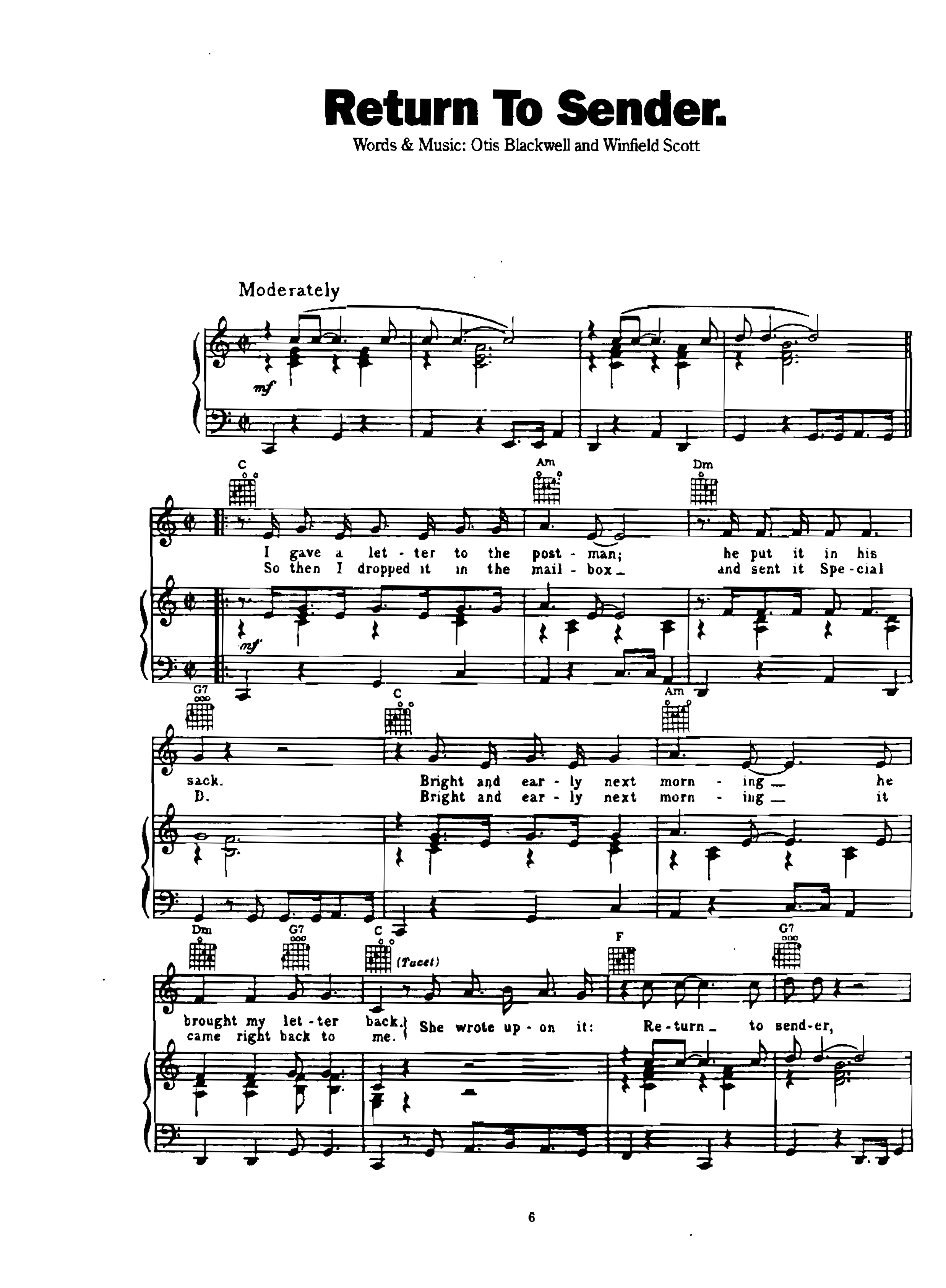 page_000006 Chia sẻ: Elvis Presley với các ca khúc nổi tiếng soạn cho Piano và Guitar Return to Sender