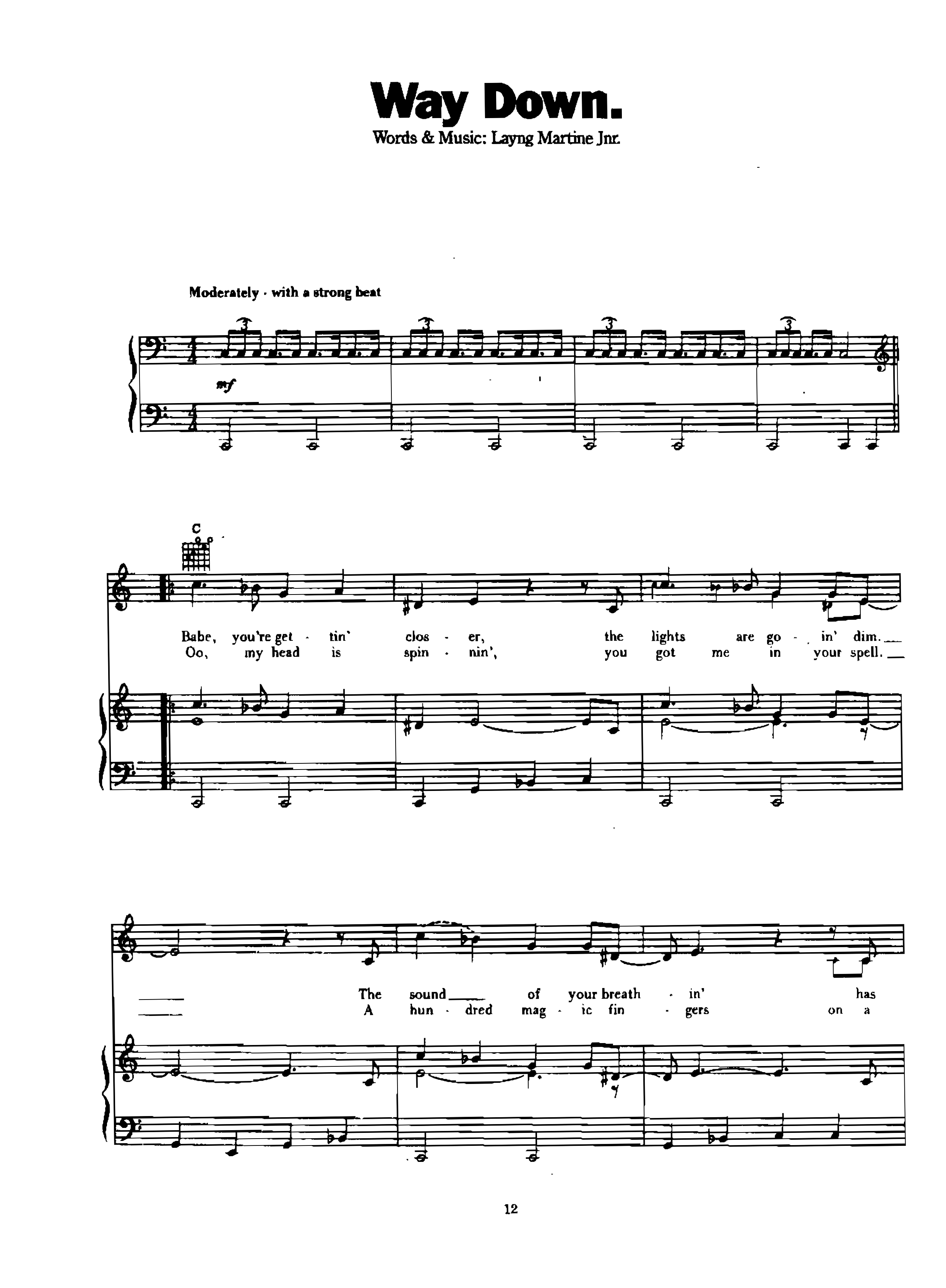 page_000012 Chia sẻ: Elvis Presley với các ca khúc nổi tiếng soạn cho Piano và Guitar way down