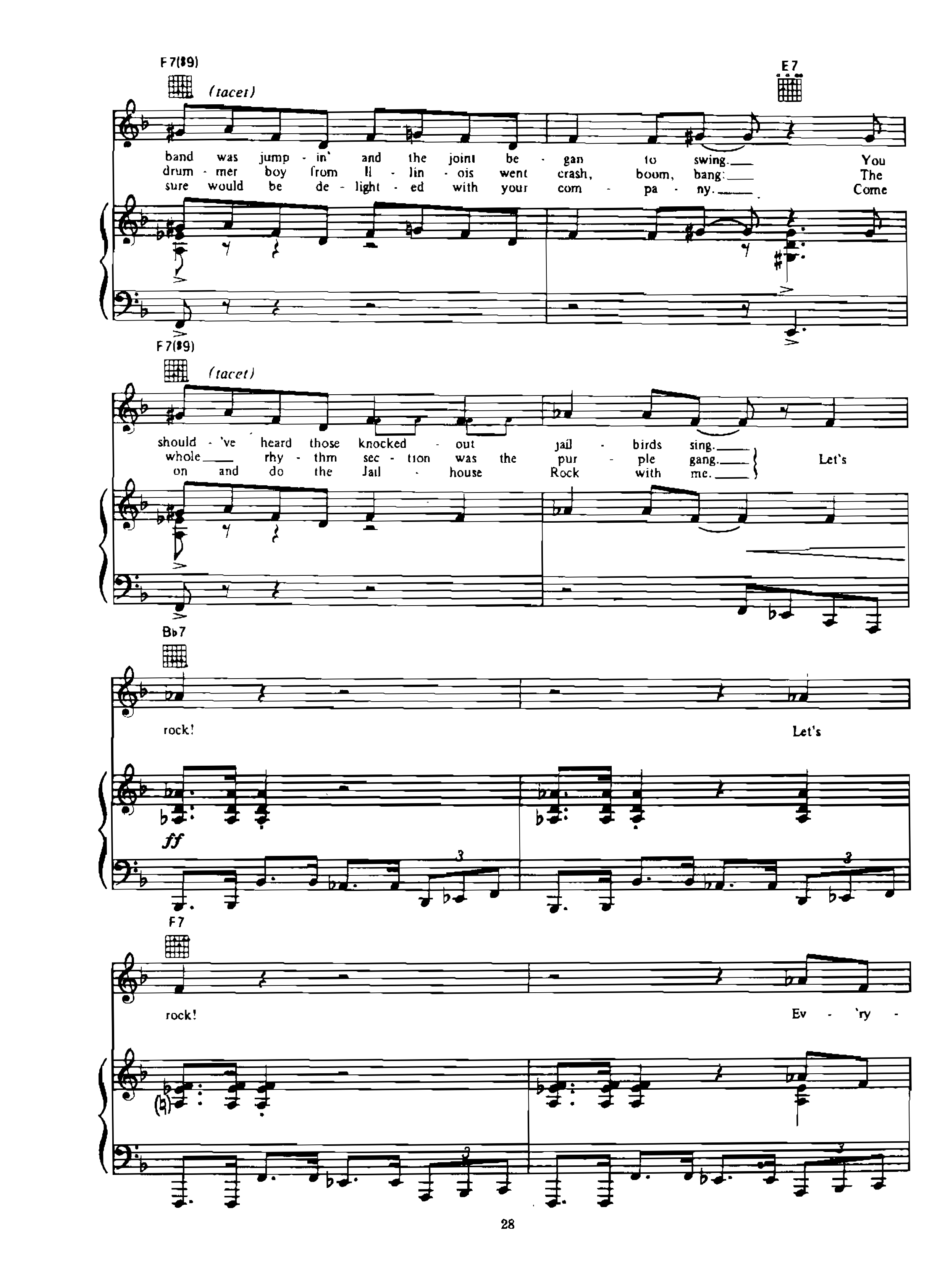 page_000028 Chia sẻ: Elvis Presley với các ca khúc nổi tiếng soạn cho Piano và Guitar Jailhouse Rock