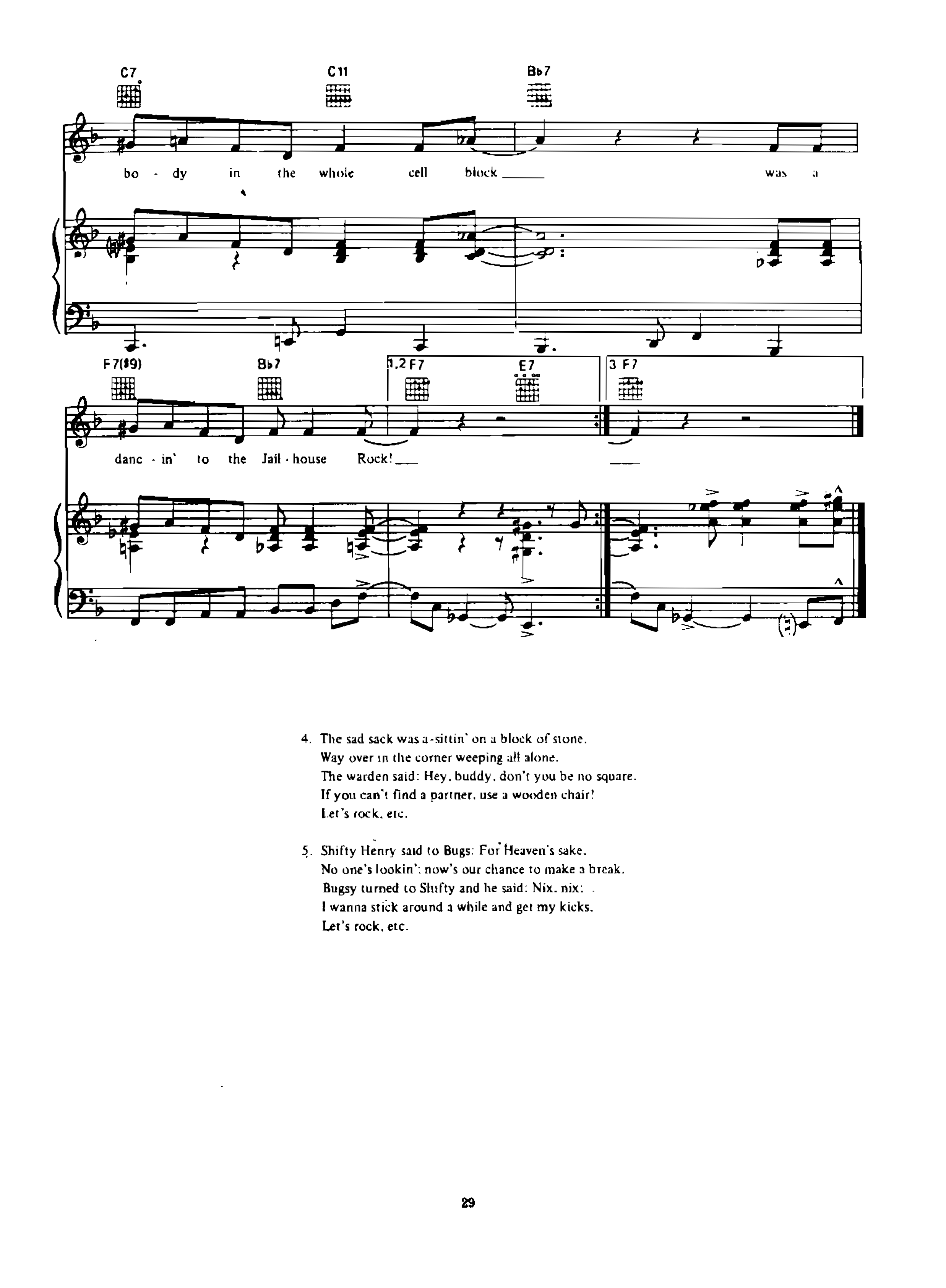 page_000029 Chia sẻ: Elvis Presley với các ca khúc nổi tiếng soạn cho Piano và Guitar Jailhouse Rock