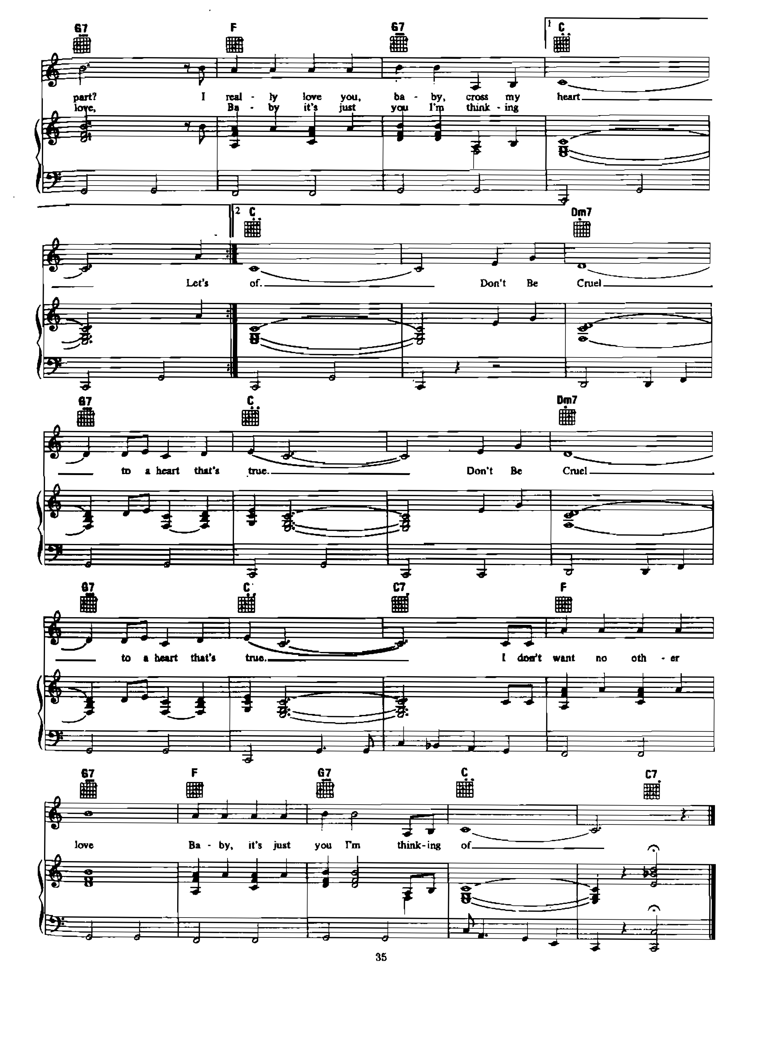 page_000035 Chia sẻ: Elvis Presley với các ca khúc nổi tiếng soạn cho Piano và Guitar Don't be Cruel