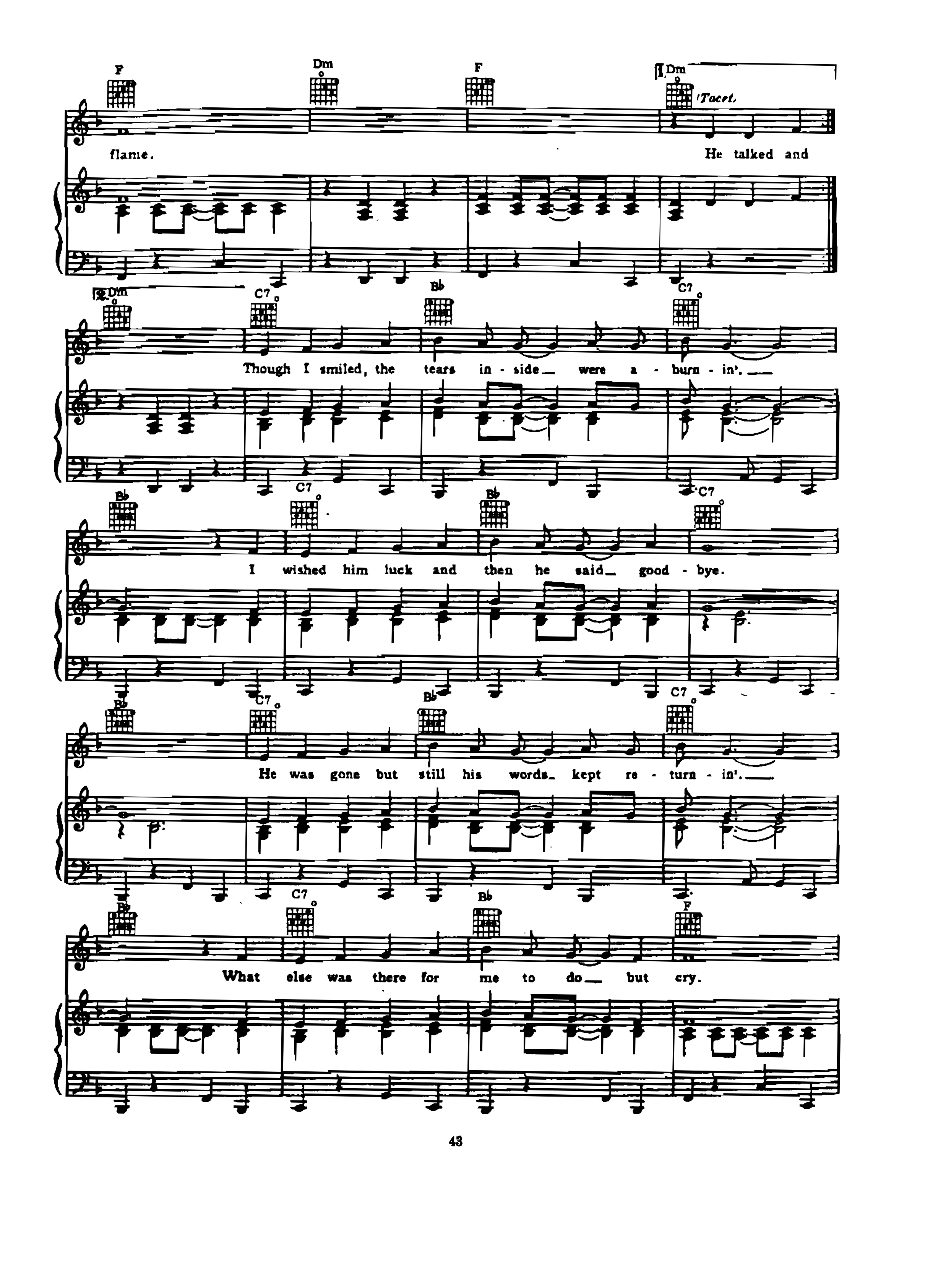 page_000043 Chia sẻ: Elvis Presley với các ca khúc nổi tiếng soạn cho Piano và Guitar His latest flame (Maire's the name)