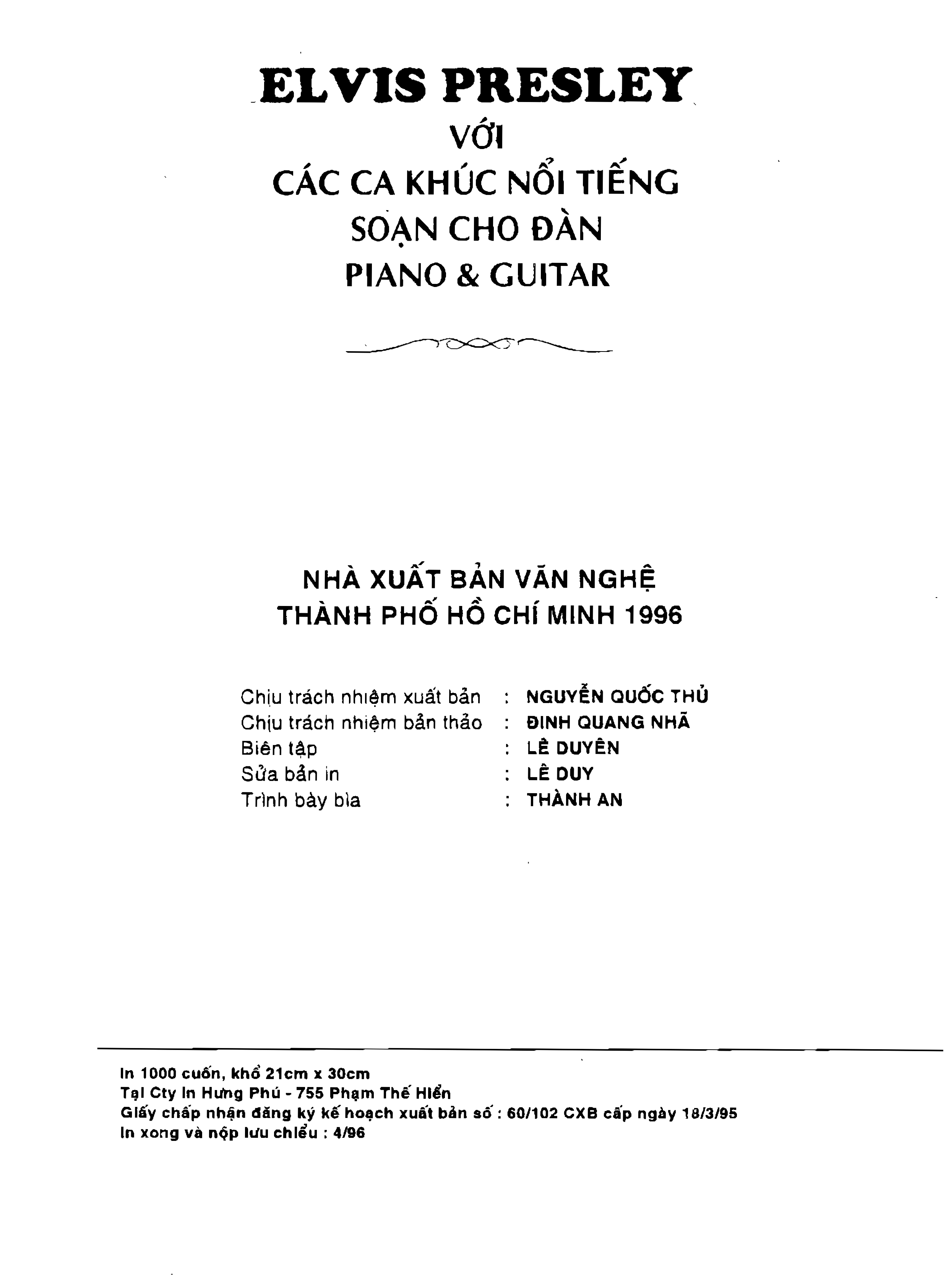 page_000045 Chia sẻ: Elvis Presley với các ca khúc nổi tiếng soạn cho Piano và Guitar nhà xuất bản văn nghệ thành phố hồ chí minh năm 1996