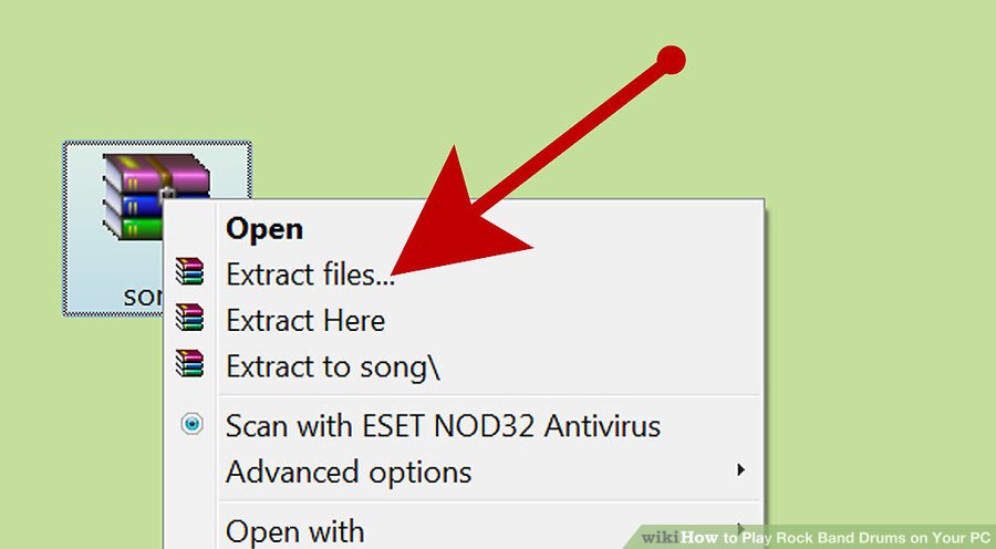 Sau khi đã tải xong bài hát, mở nó bằng winrar