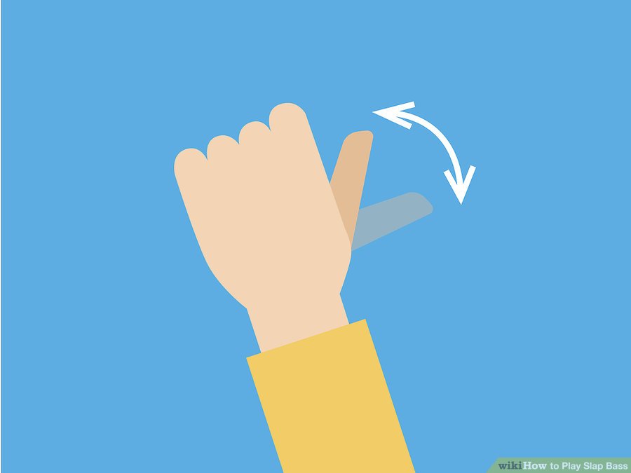 Tập lẫy nhẹ ngón cái khi chơi Slap Bass Guitar
