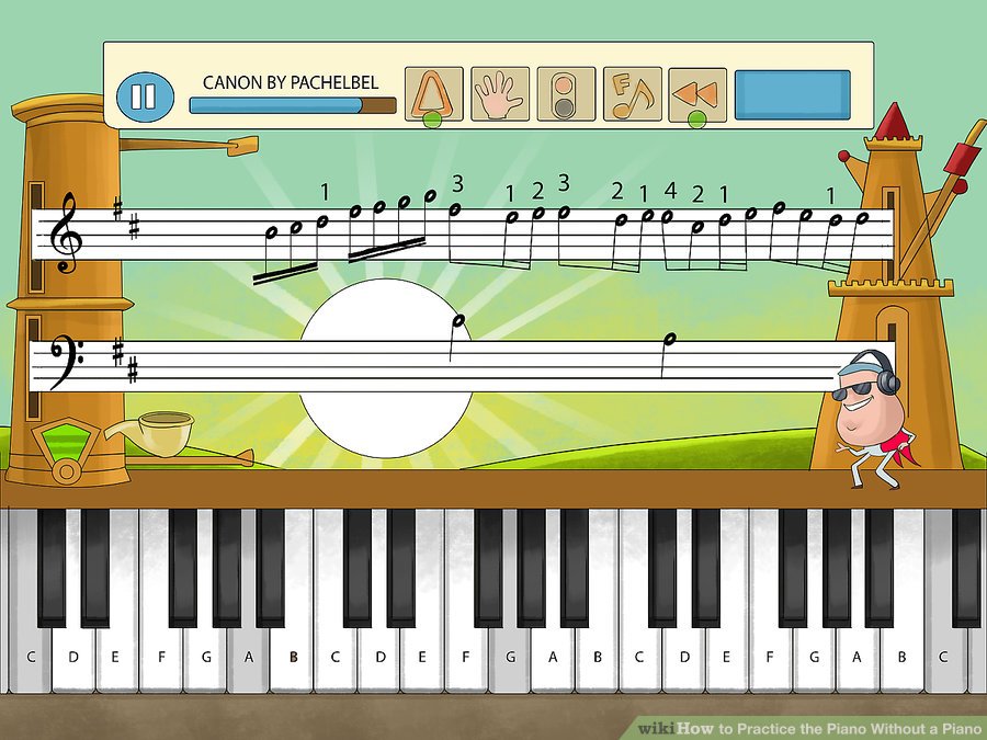 Sử dụng các ứng dụng thực hành chơi piano